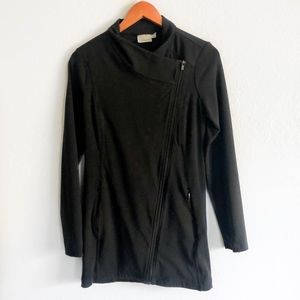 Athleta Black Moto Zip Up Jacket
